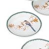 Kutani ware Iwataya 5.8 size plate set, mountain cherry blossom and bird, AP7-0118