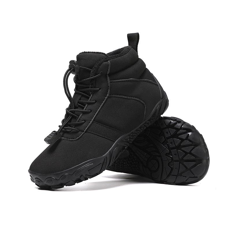 

Children s Winter Mid-Top Snow Boots with Fleece Lining, Thickened, Non-Slip, Wide Toe, Warm Cotton for Outdoor Hiking 37 чорний