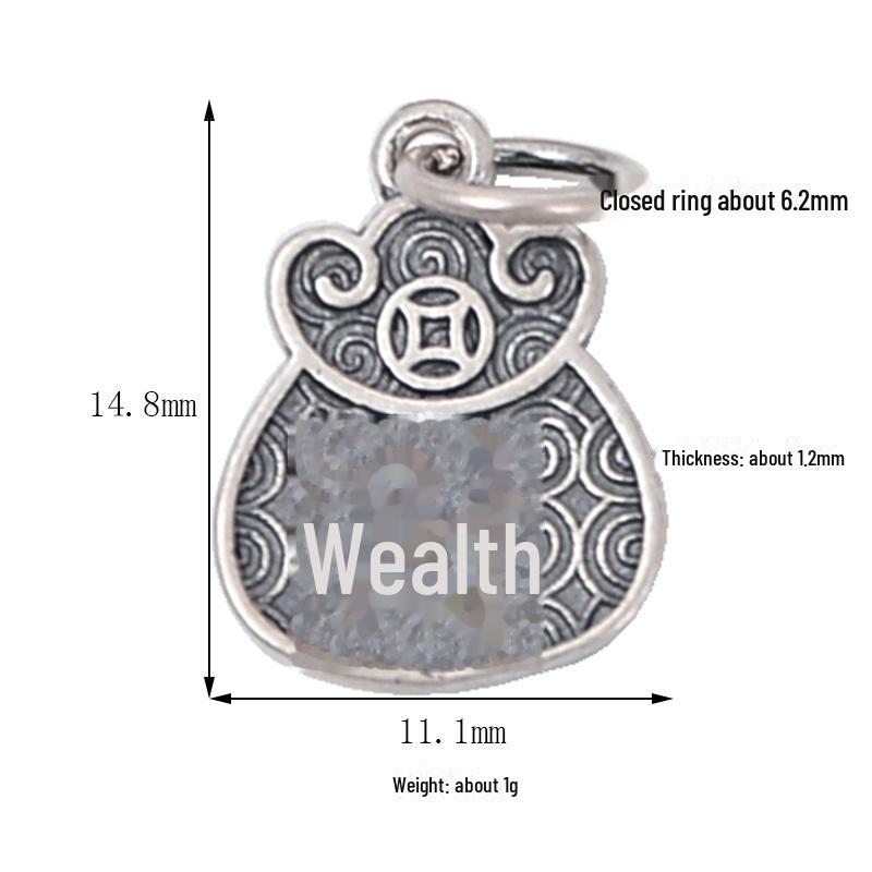 

Серебряный кулон с китайским предсказанием судьбы S925, браслет ручной работы, аксессуар