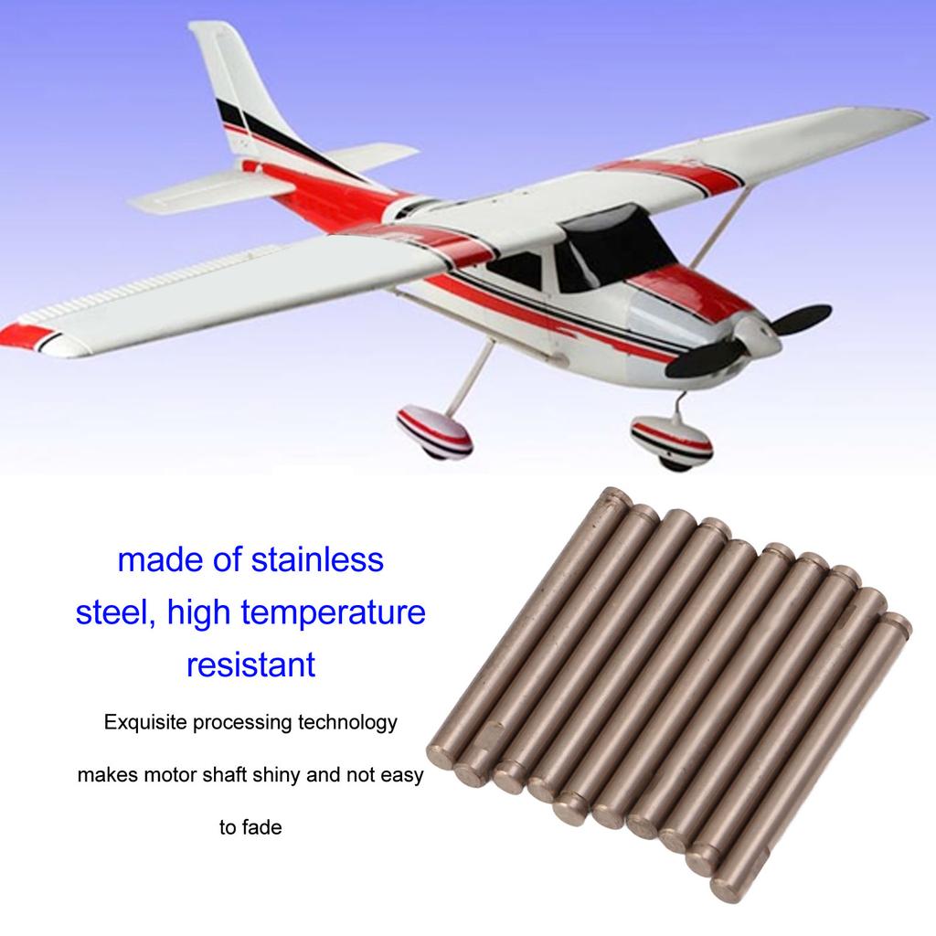 10Pcs RC Motor Shaft Stainless Steel 4mm Brushless Motor Shaft for RC Car Boat Airplane Model