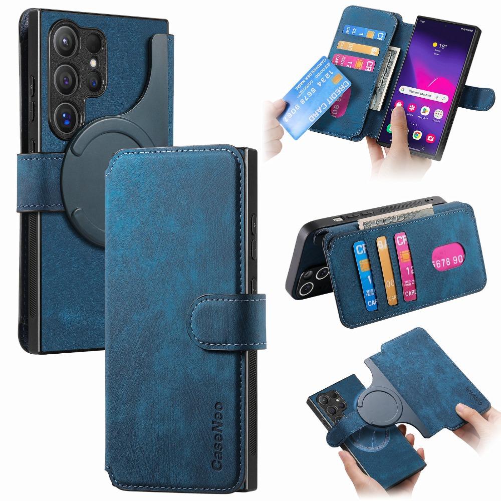Cards Wallet Magnetic Flip Phone Case For Samsung Galaxy S25 S24 Ultra S22 S23 FE S21 A56 A35 A26 A16 A55 A54 A35 A25 A05S A05