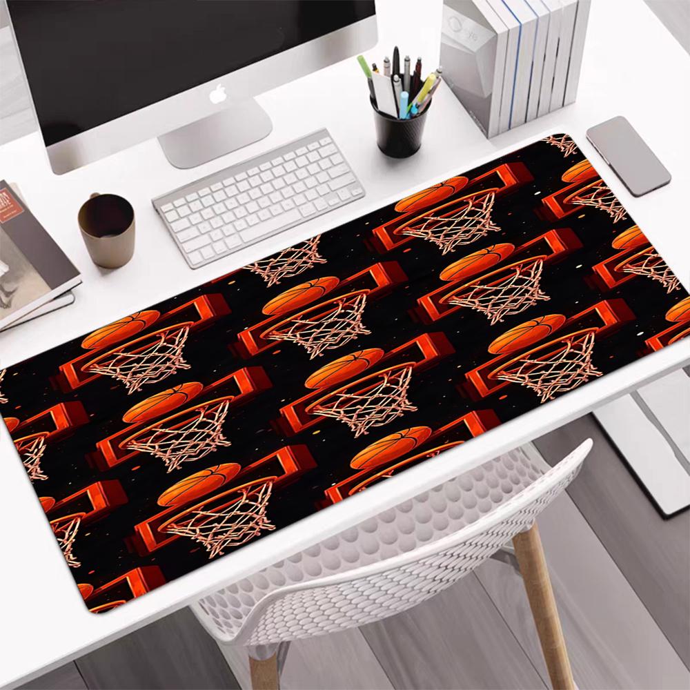 Basketball Theme Mouse Pad, Non Slip Rubber Base, Multifunctional Office & Home Decor, Perfect for Workspace Personalization.