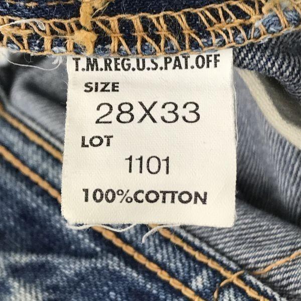 Lee Made in Japan Rare 1101 Blue Selvedge Jeans Denim Pants Men’s S/W28 Inseam 77cm Button Fly(USED)