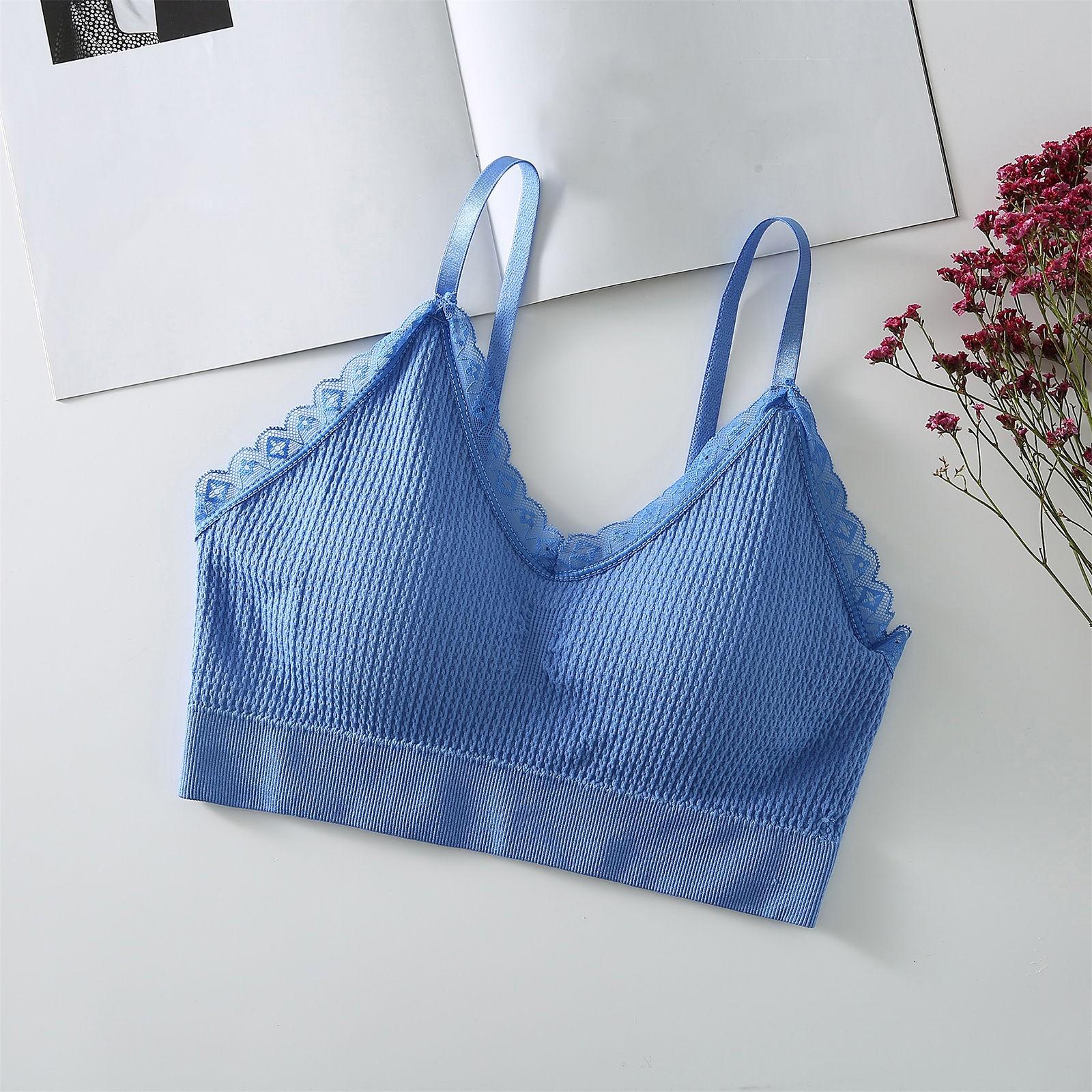 

Женский топ-труба без бретелек Топы для девушек Носить нижнее белье снаружи для предотвращения сбоев One Size синий