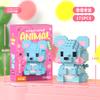Mit Box Kleintier-Serie Bausteine, niedliche Formen, kreative Schreibtischdekorationen, Puzzlespielzeug Geburtstagsgeschenke für Jungen Mädchen