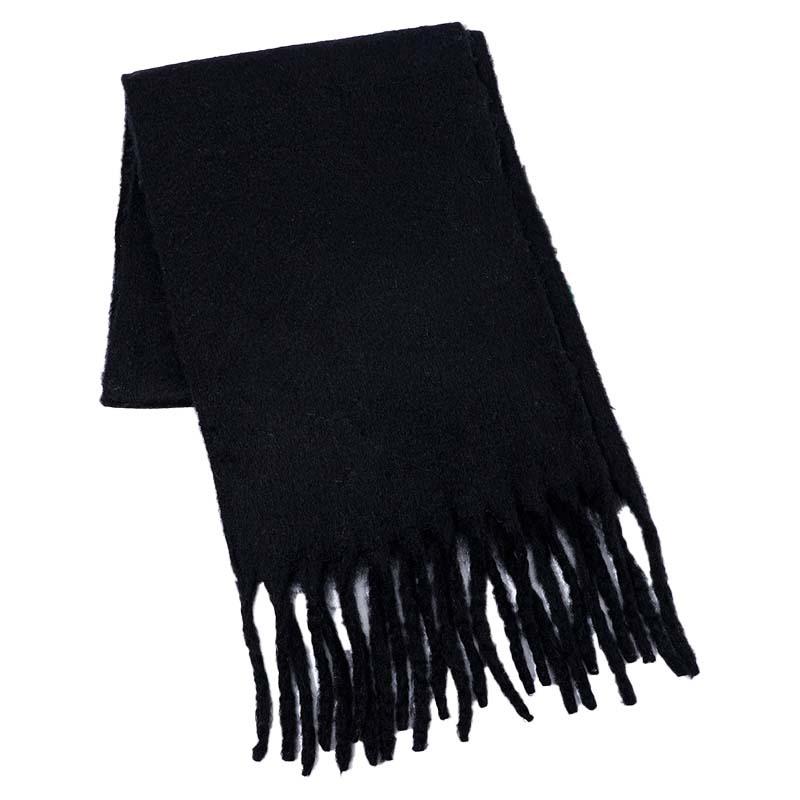 New style solid color pulled hair thickened warm scarf women's winter fashion men's women's scarf scarf scarf shawl