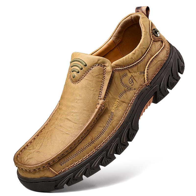 Luxury Tooling Men'S Shoes Genuine Leather Loafers Men Casual Shoes Male Footwear Quality Mens Slip-On Outdoor Shoes Big Size 47