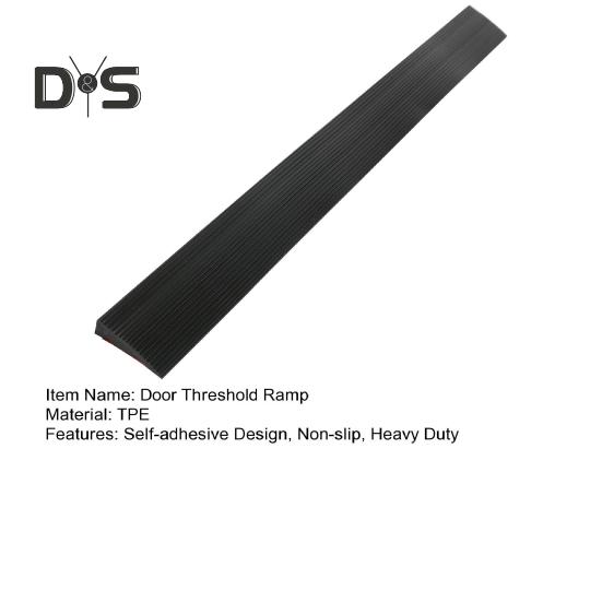 1/2/3CM x 90CM Rampă de prag pentru ușă, autoadezivă, antiderapantă TPE, rampă pentru scaun cu rotile, rezistentă la ușa casei, cărucior pentru copii, scuter, scaun electric, rampă