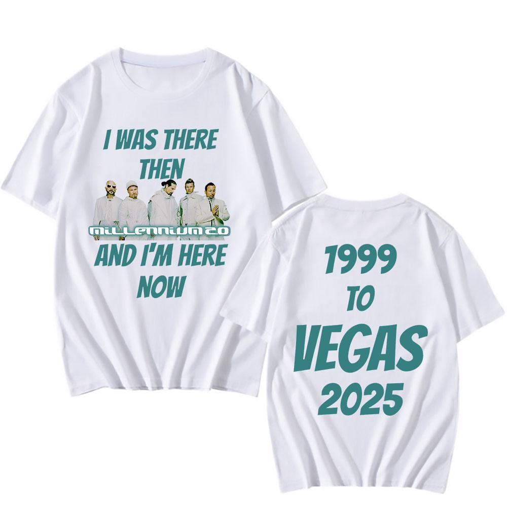 

Millennium 2.0 1999 To Vegas 2025 Tour Футболка Backstreet Boys Группа Модные Футболки Хлопок Короткий Рукав Мужская Футболка Унисекс Футболки XXL