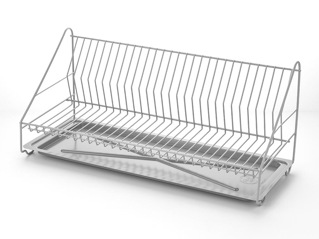 Single Dish Rack 60 with Stand Silver -Met