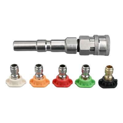 Car Washing Nozzles High Pressure Washer Adapter 1/4IN Stainless Steel Quick Connect For Nilfisk KEW With Foam Pot Nozzle