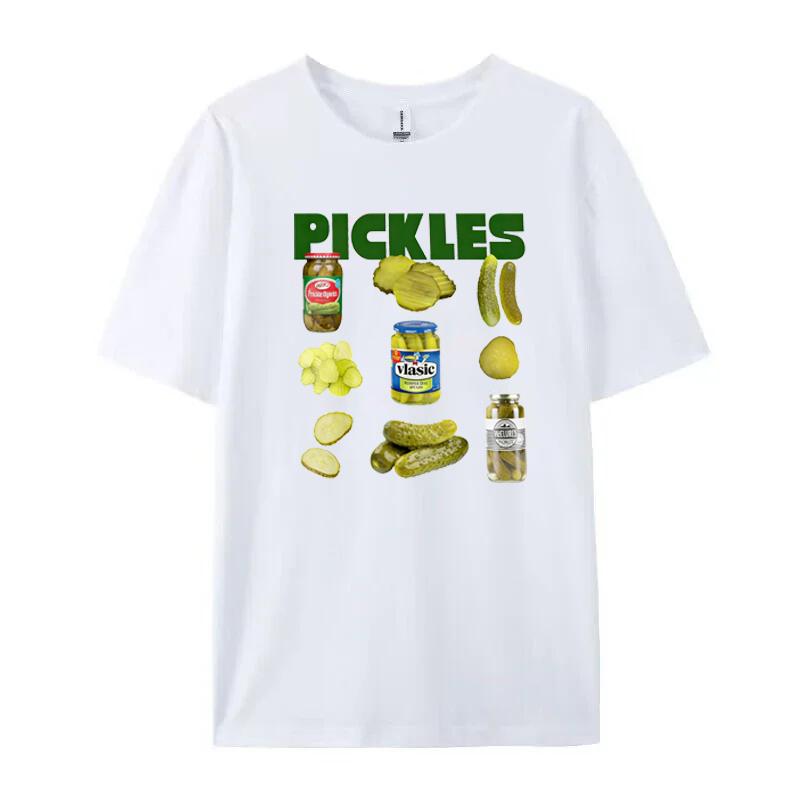 

Fashion Pickles Graphic TShirts Vintage Women Cute Funny Pickle Lovers Tshirts Short Sleeve Pickle Jar Tee Tops Female Clothing S