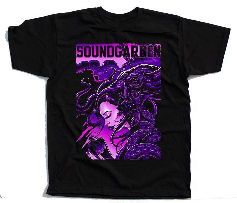 Soundgarden V1 Крис Корнелл Гранж Винтажная Хлопковая Черная Мужская Рубашка Унисекс Футболка L