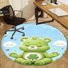Care Bears Pattern Round Rug, Indoor/Outdoor Mat, for Picnic, Gameroom, Bedroom, Office, Living Room, Home Decor Carpet, Birthday Gift