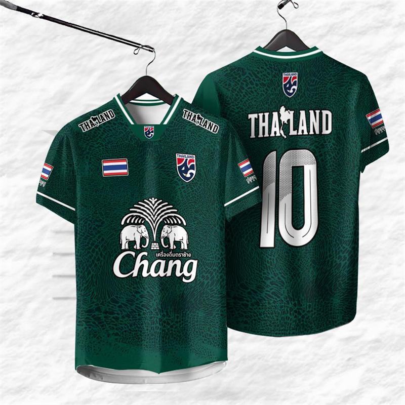 MDHAO xin nan zhuang  3D txu Thailand Nummer 10 Shirt T-shirt Voor Mannen Olifant Print Grafisch Korte Mouw Sport T-shirt Buiten Zomer Dagelijks Ademend T-shirt 4XL