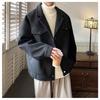 Fashionable Jacket Men's Autumn and Winter Thick Wool Trench Coat Jacket Casual Loose Top