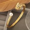 Fashion New Leopard Head Bracelet Creative Zirconium Animal Hollow Bracelet