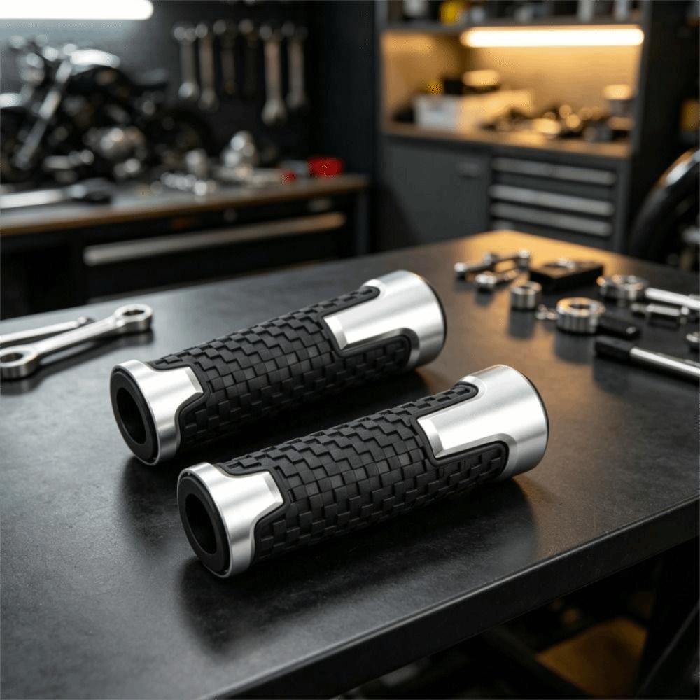 CNC Aluminum Moto Handlebars Grip Rubber Moto Handle Grip Motorcycle Modification