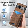 For Google Pixel 7a Case Imprinted Pattern Card Holder Kickstand Leather Back Cover