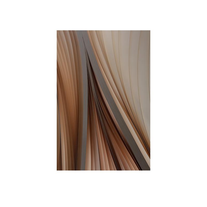 Abstract Geometry Canvas Painting Modern Fashion Brown Lines Wall Art Print Decorative Picture Modern Living Room Decor Unframed