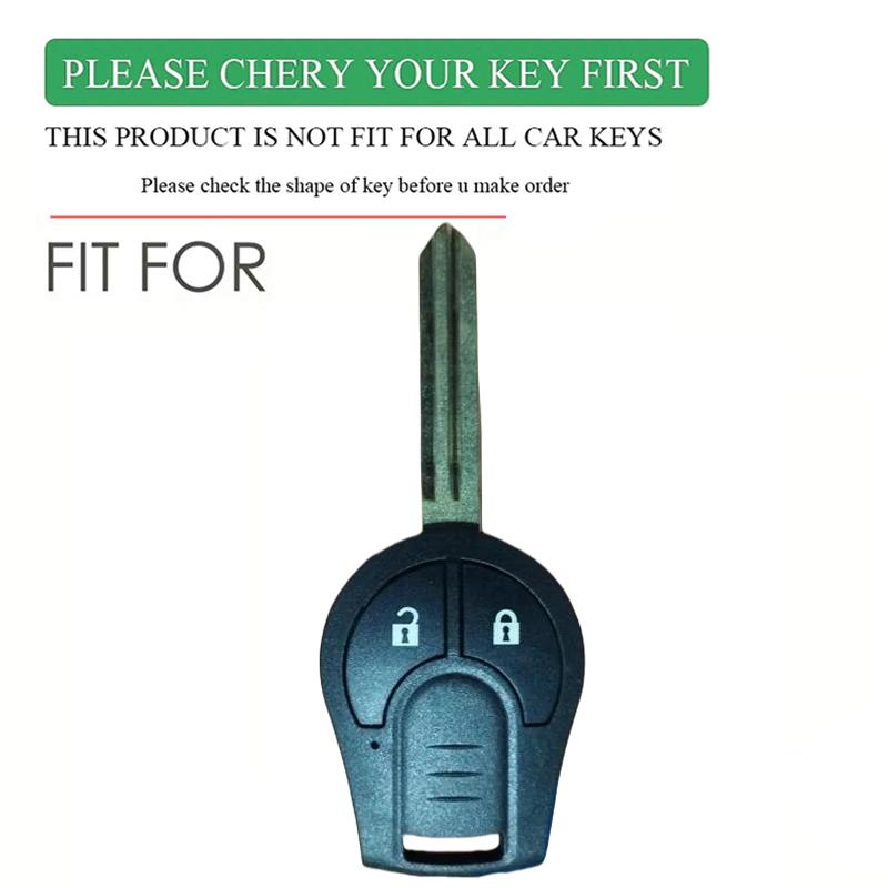 Silicone Rubber Car Key Remote Shell Bag Cover Case for Nissan Juke Micra Qashqai Note Cube 2 Button Keys Protection