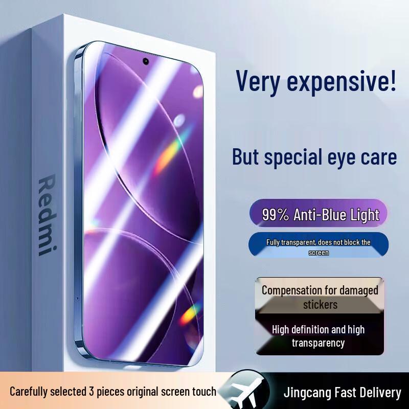 Xiaomi & Redmi Anti-Blue Light Tempered Glass Screen Protector (3-Pack)