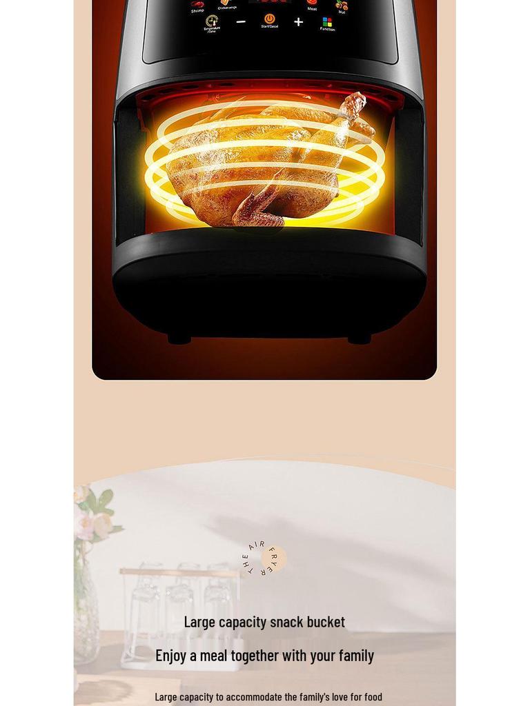 Stainless Steel Large Capacity Oil-Free Air Fryer: New Multifunctional Electric Model