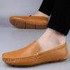 Men's Large Cowhide Leather Slip-On Driving Moccasins - Casual Spring Loafers