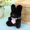 Adorable Lint Toy Keychain Little Rabbit Pendant Key Chain Jewelry for Girl Kid