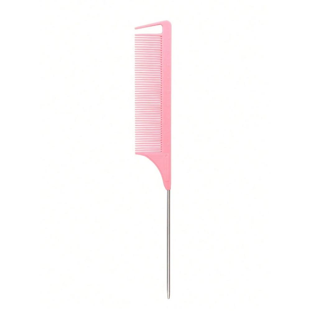 Stainless Steel Pointed Tail Comb, Professional Hair Styling & Parting Comb, Salon Hairdressing Tool,Suitable for Real Hair Wigs