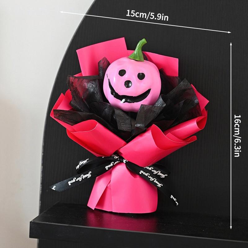 Halloween Decoration Horror Spooky Eyes Artificial Flowers Halloween Pumpkin Flower Bouquet Gifts Eternal Flowers