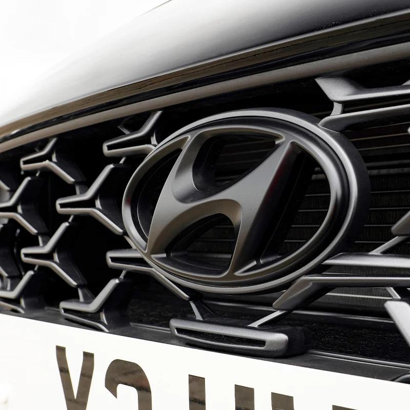 ABS Hyundai Car Logo For Tucson I40 ix25 ix35 Emblem Accent Elantra Santa fe Sonata Front Grille Decoration Sticker Accessories R6
