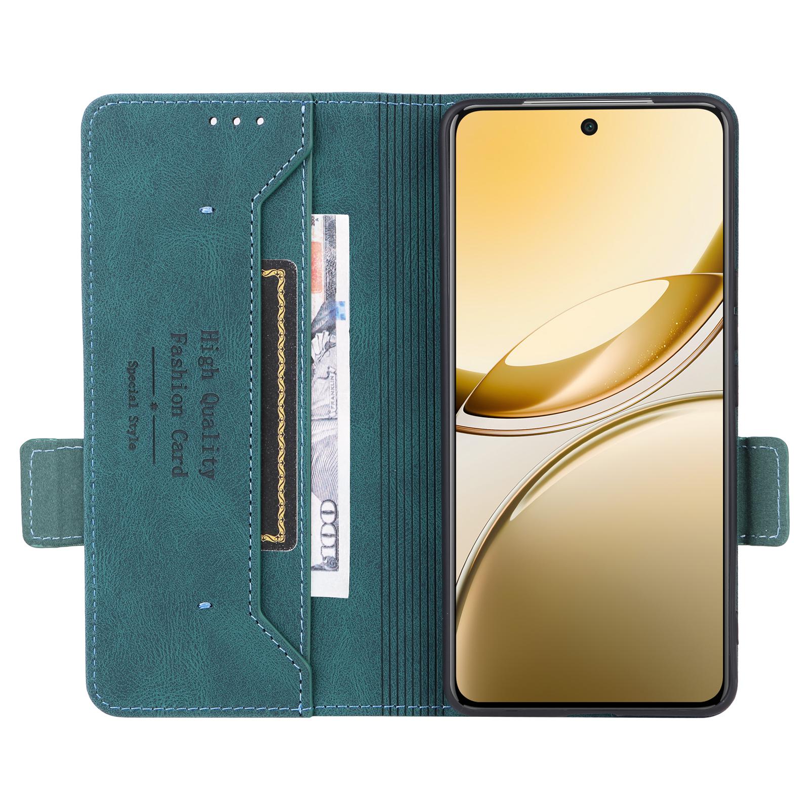 

For vivo V50 5G Case Leather Wallet Flip Phone Cover with Hardware Decor Black