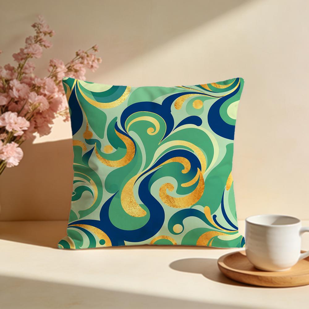 Opulent Glitter Fluid Pattern Cushion Cover Soft Pillow Cases for Home Bedroom Living Room Sofa