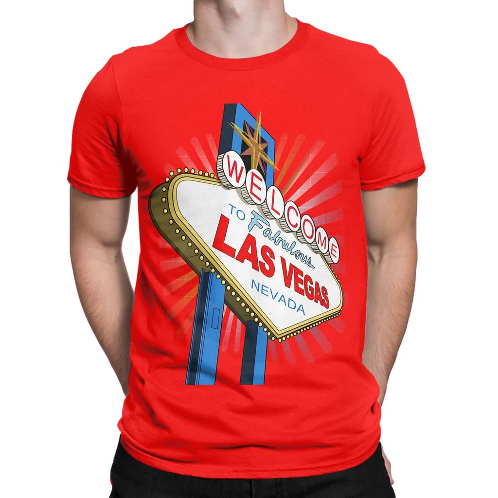 Welcome To Las Vegas Pattern Graphic 100 Cotton Tshirt Fabulous Las Vegas Tees Tops For Unisex