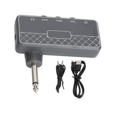 Elektronický kytarový sluchátkový zesilovač s ovládáním hlasitosti, kytarový sluchátkový zesilovač s USB