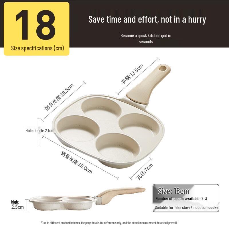 Chui Da Huang Big White Non-Stick Breakfast Frying Pan