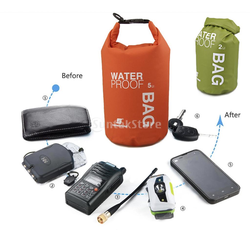 2L/5L/10L Waterproof Dry Bag Pack Sack Swimming Rafting Kayaking River Trekking Floating Sailing Canoing Boating Water Bag