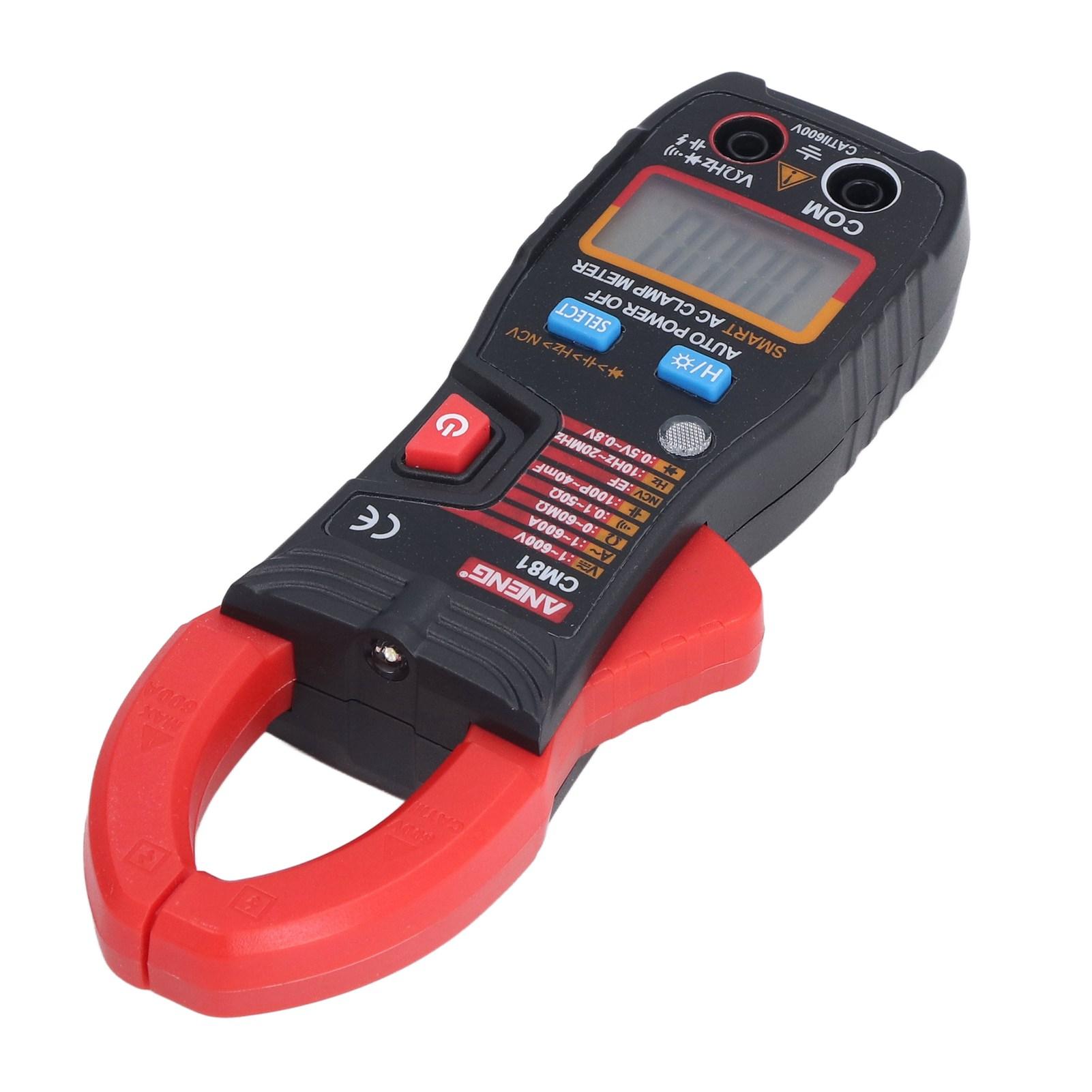 

Digital Clamp Meter Accurate Contactless Backlight Handheld AC DC Voltage Tester for Current Resistance Capacitance Red червоний