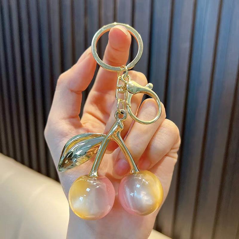 Versatile Cherry Keychain Pendant: Creative Fruit Bag Charm & Exquisite Dessert Gift Accessory