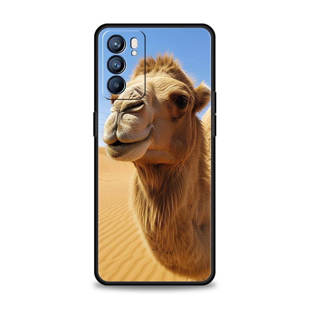 Animal Camel Phone Case For Oppo A17 A31 A54 A57 A78 A79 A98 Find X5 X6 Reno 6 7 8 10 11 12 13 F Pro 5G Soft TPU Cover Funda Bag