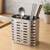 Rustless Steel Chopstick Holder Hollow Draining Hole Storage Basket Silverware Container  Kitchen