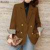 Women Casual Turn Down Collar Long Sleeve Thin Cardigan Outwear