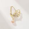 Elegant Butterfly Brooch with Freshwater Pearl and Natural Seashell Accents