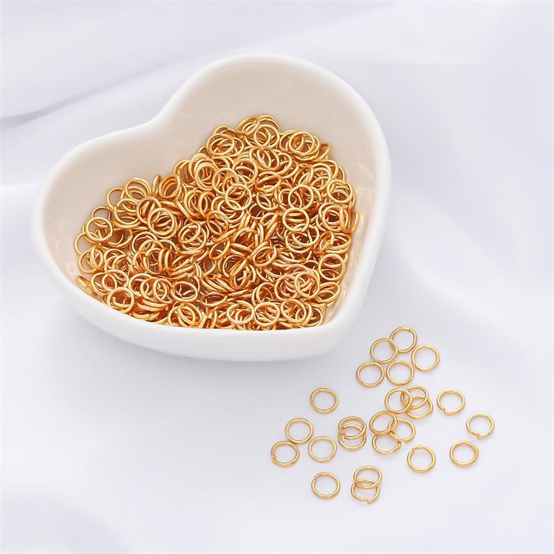 Gold-Filled Silver-White Open Jump Rings for DIY Jewelry