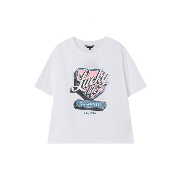 LAP VinTage PrinTing Crop ShorT Sleeve T shirT as2cT467