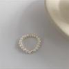 French Vintage Freshwater Pearl Open Ring: Korean Style, Versatile & Chic for Women