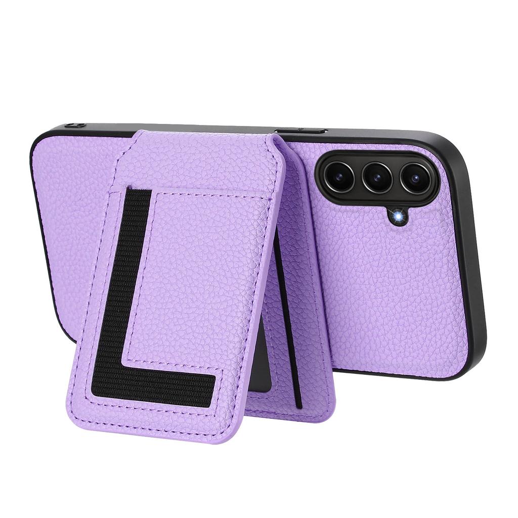 Leder-Kartensteckplatz, abnehmbare magnetische Stoßstangen-Telefonhülle für Samsung A06 A16 A15 A14 A55, Xiaomi 14T, Redmi 14C, Honor Moto, weiche Silikon-Ständerrückseite