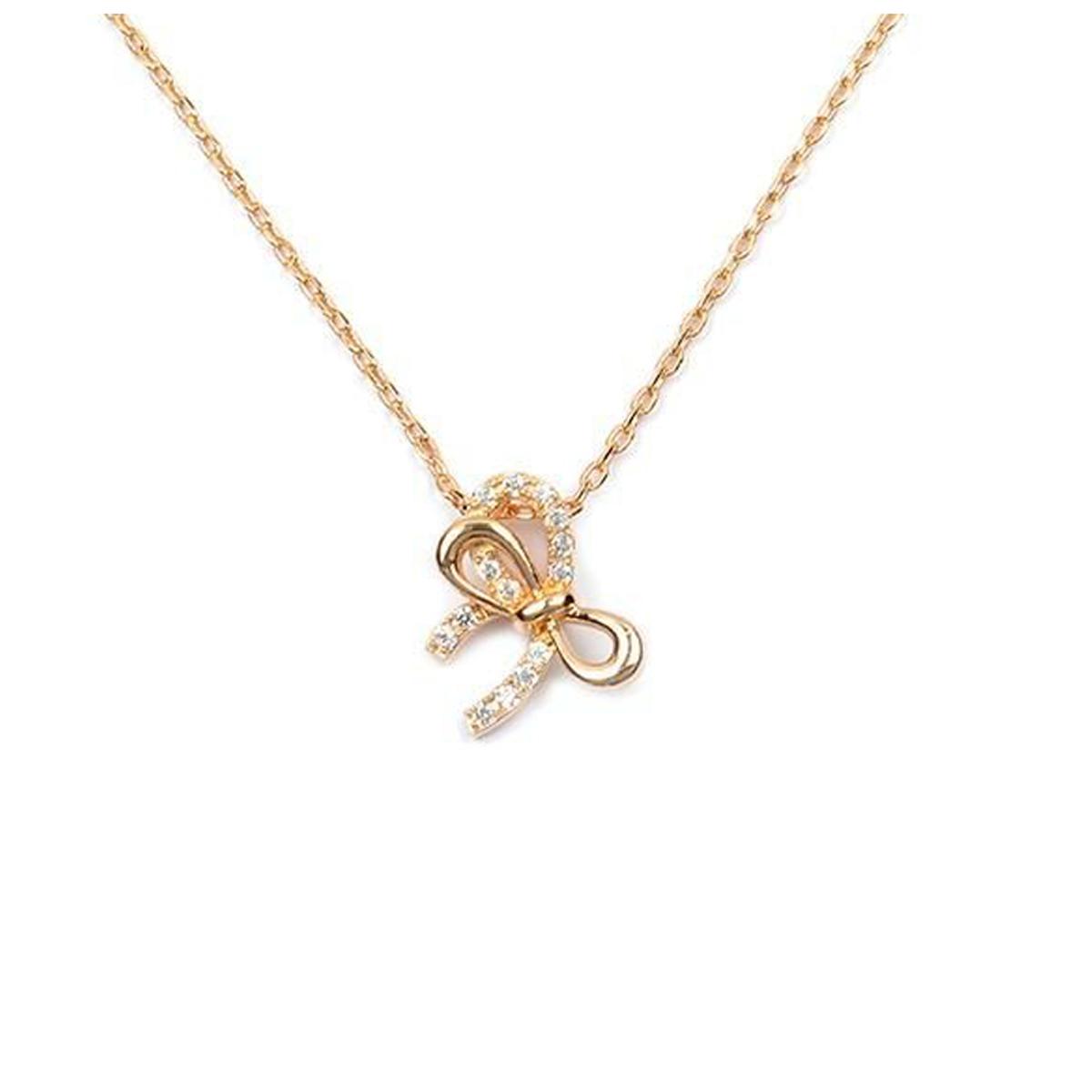 

Les Trésors De Lily [M8893] - Позолоченное колье Romantic Knot белое золото - 10x10 мм