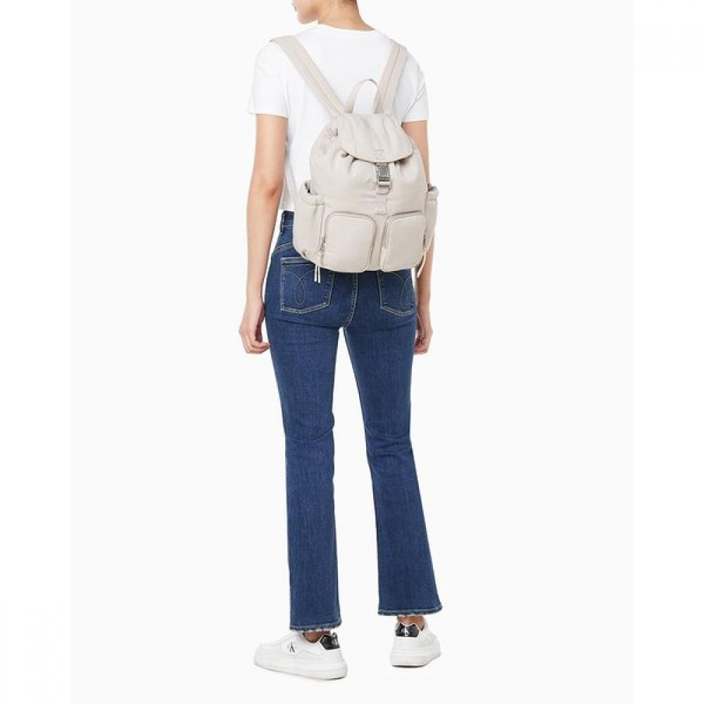 Calvin Klein Women Satin Nylon Flap Backpack 4k3214g Rmu